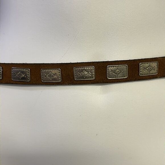 Brazos Joe Belt Co. Nocana, Texas, USA Thin Concho Belt Silver-Tone Hardware 30 main image 6